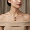 Bow Heart Pendant Necklace – Anti Tarnish Gold