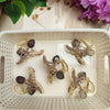 Floral Hair Claw Combo - Set of 6 Mixed Design Clips