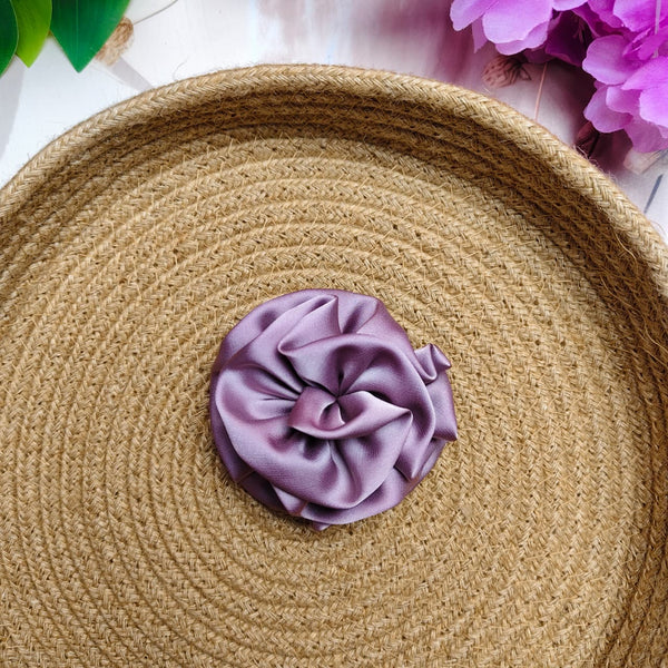 Premium Satin Rose Hair Pin (1 Piece) | Elegant Floral Hair Clip