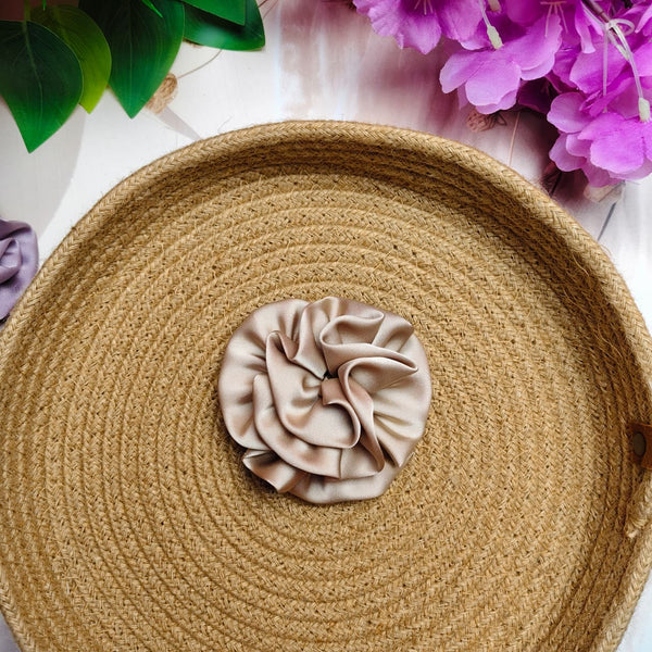Premium Satin Rose Hair Pin (1 Piece) | Elegant Floral Hair Clip