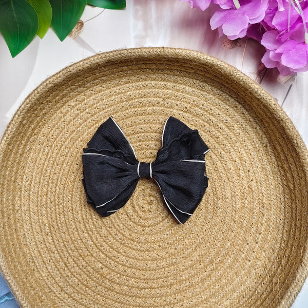 Premium Soft Fabric Bow Hair Pin (One Piece) | Elegant Bow Clip