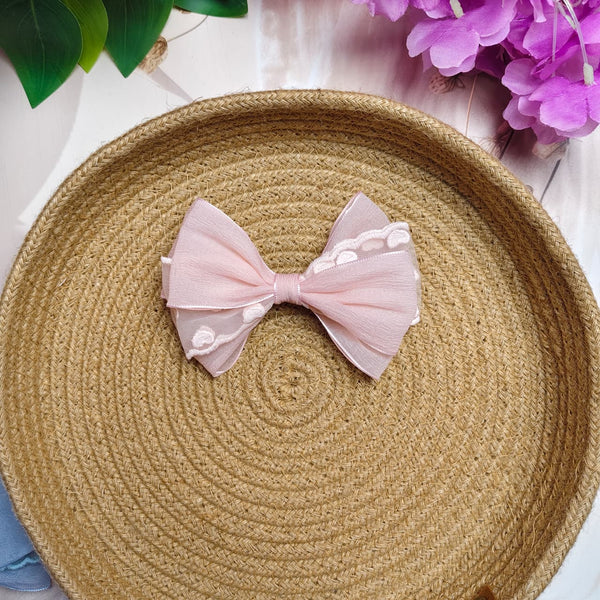 Premium Soft Fabric Bow Hair Pin (One Piece) | Elegant Bow Clip