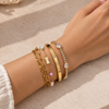 Elegant Gold Bracelet Stack – 3 Piece Anti Tarnish Set