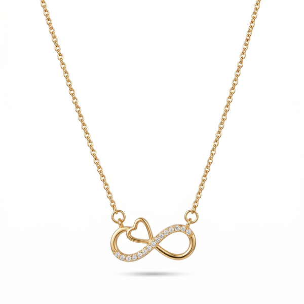 Infinity Heart Necklace – Anti Tarnish Gold