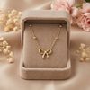 Golden Bow Charm Necklace – Anti Tarnish Gold