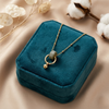 Sage Halo Charm Necklace – Anti Tarnish Gold