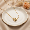 Love Knot Heart Pendant Necklace – Gold Tone Anti Tarnish Necklace