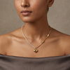 Veloura Dual Chain Heart Pendant Necklace – Anti Tarnish Gold