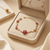 Ruby Red Blossom Floral Bracelet – Anti Tarnish Gold