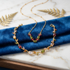 Rainbow Tulip Bloom Jewellery Combo – Anti Tarnish Necklace & Bracelet Set