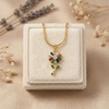 Aurora Rainbow Blossom Necklace – Anti Tarnish Gold