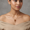 Caramel Halo Charm Necklace – Anti Tarnish Gold