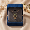 Sage Halo Charm Necklace – Anti Tarnish Gold