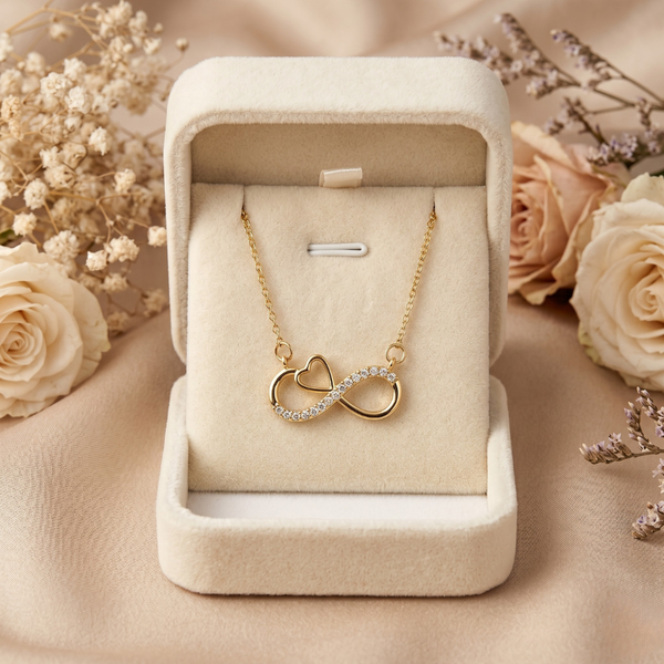 Infinity Heart Necklace – Anti Tarnish Gold