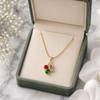 Rainbow Blossom Flower Necklace – Anti Tarnish Gold