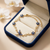 Celeste Blue Floral Bracelet – Anti Tarnish Gold Crystal Bracelet