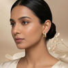 Gold Double Hoop Stud Earrings for Women – Anti-Tarnish Gold