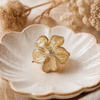 Aurelia Flower Bloom Statement Ring – Anti Tarnish Gold Adjustable Ring