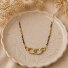 Zariya Infinity Link Mangalsutra Necklace – Anti Tarnish Gold