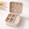 Mini White Jewellery Organiser – Travel Storage Box 4x4 Inch
