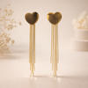 Amara Heart Fringe Earrings – Anti-Tarnish Gold