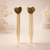 Amara Heart Fringe Earrings – Anti-Tarnish Gold