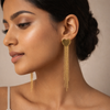 Amara Heart Fringe Earrings – Anti-Tarnish Gold