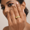 Golden Heart Band Ring – Anti Tarnish Gold
