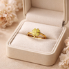 Golden Heart Cluster Ring – Anti Tarnish Gold Adjustable