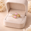 Blush Oval Open Ring – Anti Tarnish Gold Adjustable