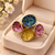 Multi Colour Statement Ring – Anti Tarnish Gold Adjustable