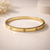 Minimal Crystal Screw Bangle – Anti Tarnish Gold Bracelet