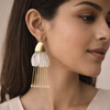 Pearl Fringe Drop Earrings – Anti Tarnish Gold Statement