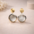 Dual Tone Disc Drop Earrings – Anti Tarnish Statement