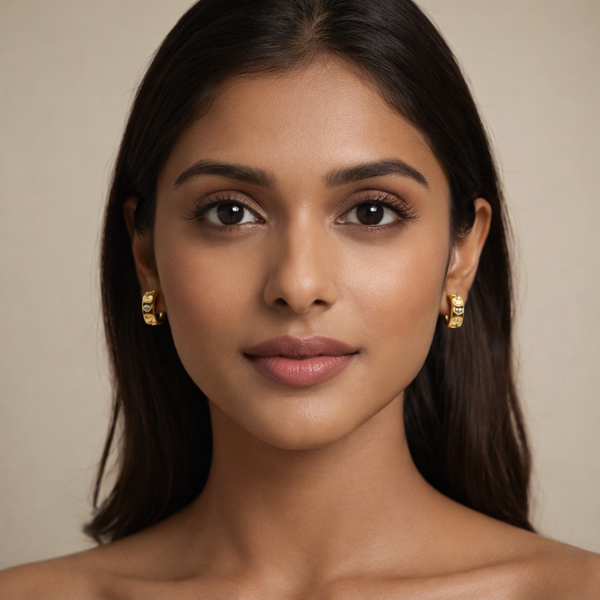 Screw Detail Hoop Earrings – Anti Tarnish Gold