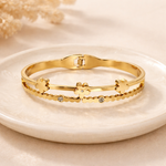 Clover Double Layer Bangle – Anti-Tarnish Gold