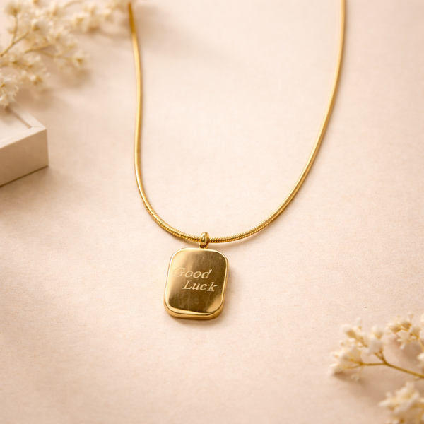 Good Luck Pendant Necklace – Anti-Tarnish Gold