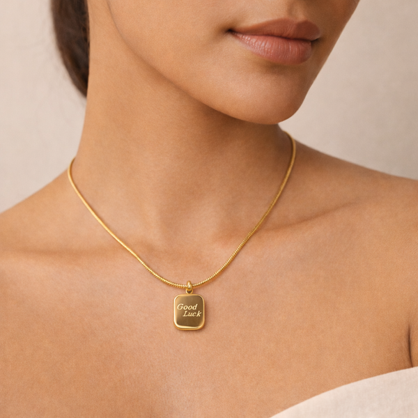 Good Luck Pendant Necklace – Anti-Tarnish Gold
