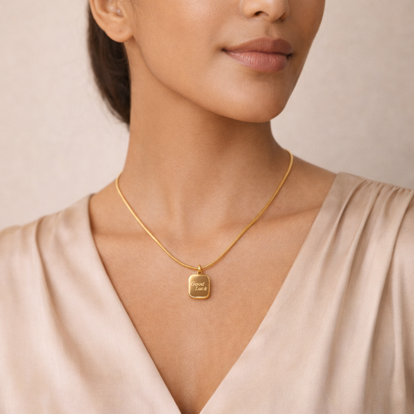 Good Luck Pendant Necklace – Anti-Tarnish Gold
