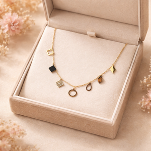 Charm Story Necklace – Anti-Tarnish Gold