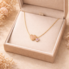 Double Heart Pendant Necklace – Anti-Tarnish Gold