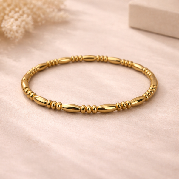 Beaded Gold Bracelet – Anti Tarnish Minimal Classic