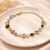 Multicolour Crystal Tennis Bracelet – Anti-Tarnish Gold