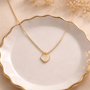 Lune Heart Pendant Necklace – Anti-Tarnish Gold
