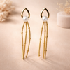 Pearl Chain Drop Earrings for Women – Anti-Tarnish Gold