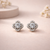 Vera Crystal Clover Stud Earrings – Anti-Tarnish Silver