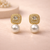 Pearl Cushion Drop Earrings – Anti-Tarnish Gold