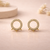 Halo Circle Crystal Stud Earrings – Anti-Tarnish Gold