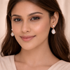 Rose Gold Crystal Drop Earrings – Anti-Tarnish