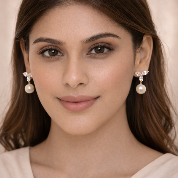 Isla Pearl Drop Earrings – Anti-Tarnish Gold